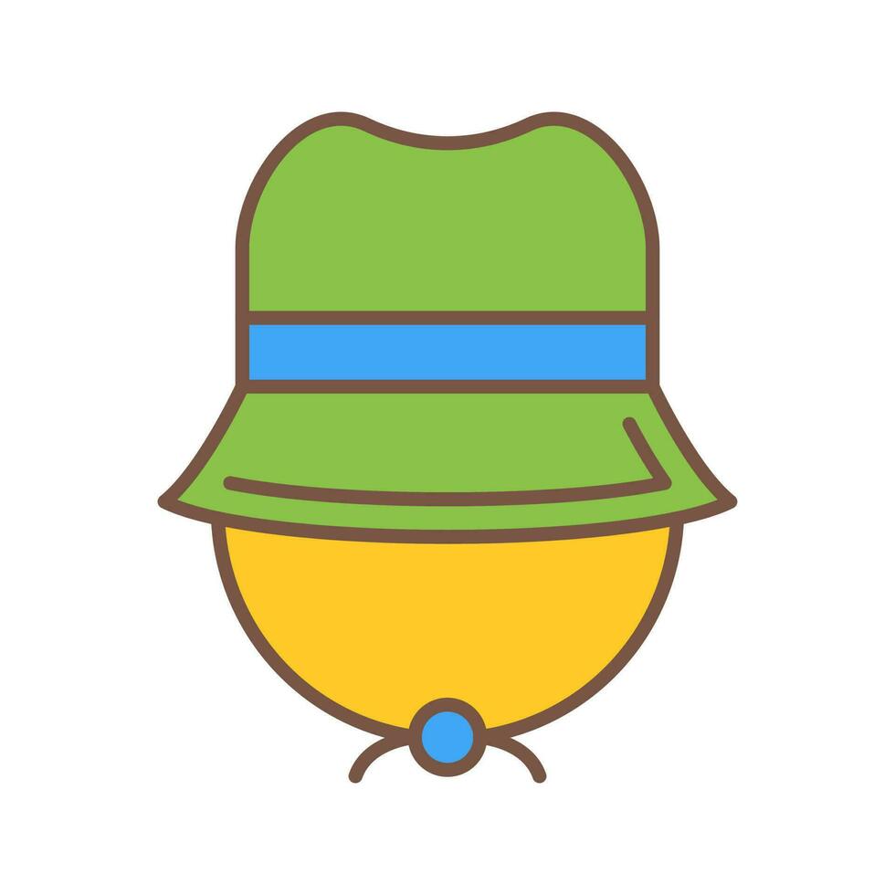 icono de vector de sombrero de camping