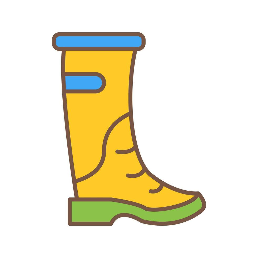 icono de vector de botas de lluvia