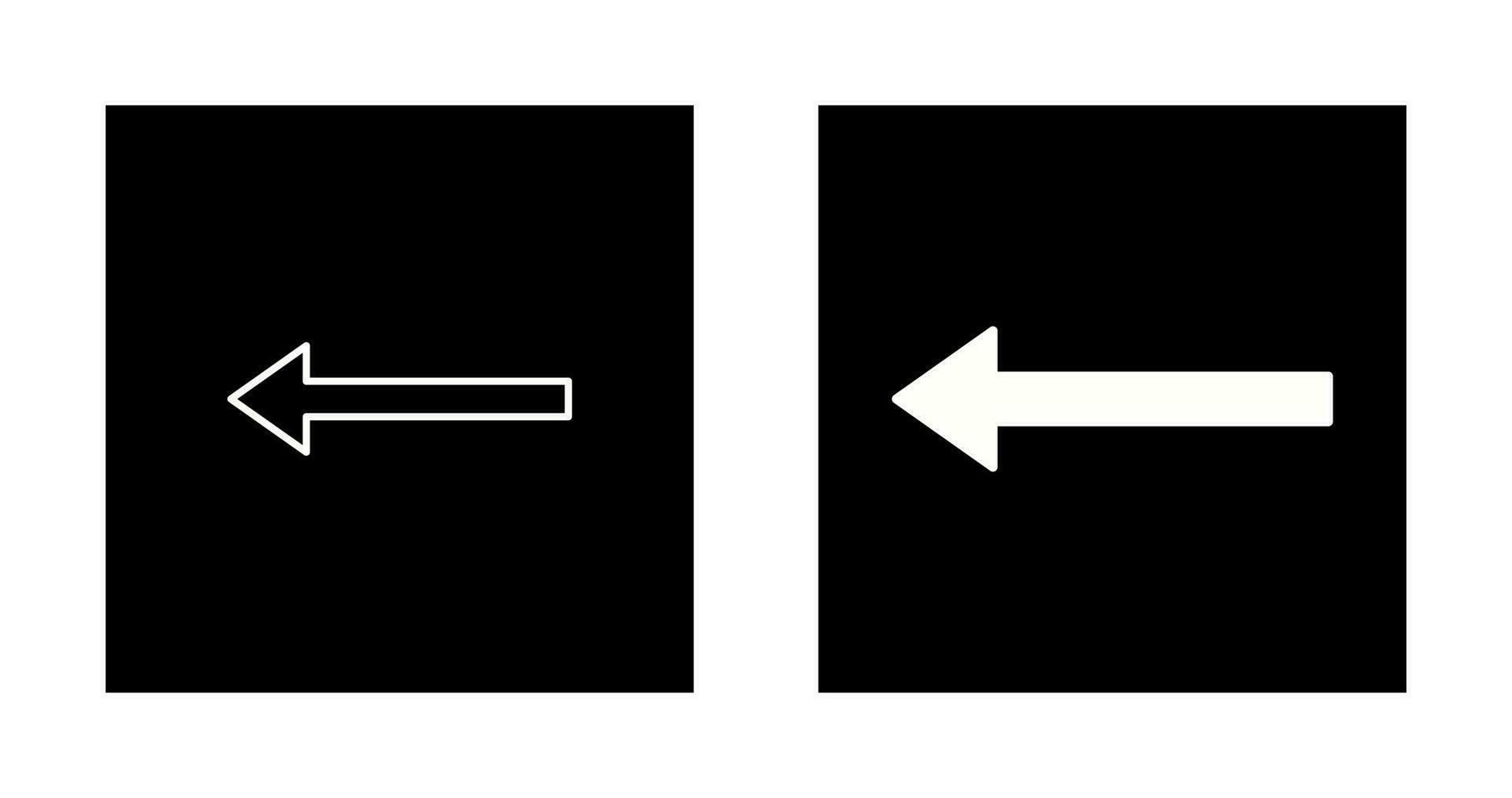 Unique Left Arrow Vector Icon