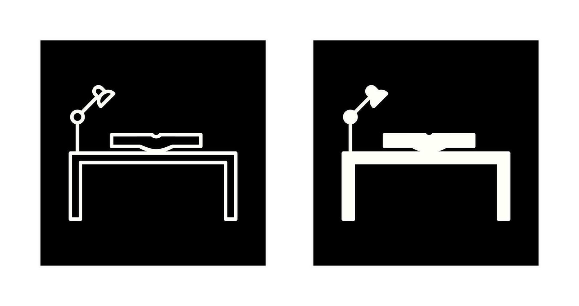 Unique Study Desk Vector Icon