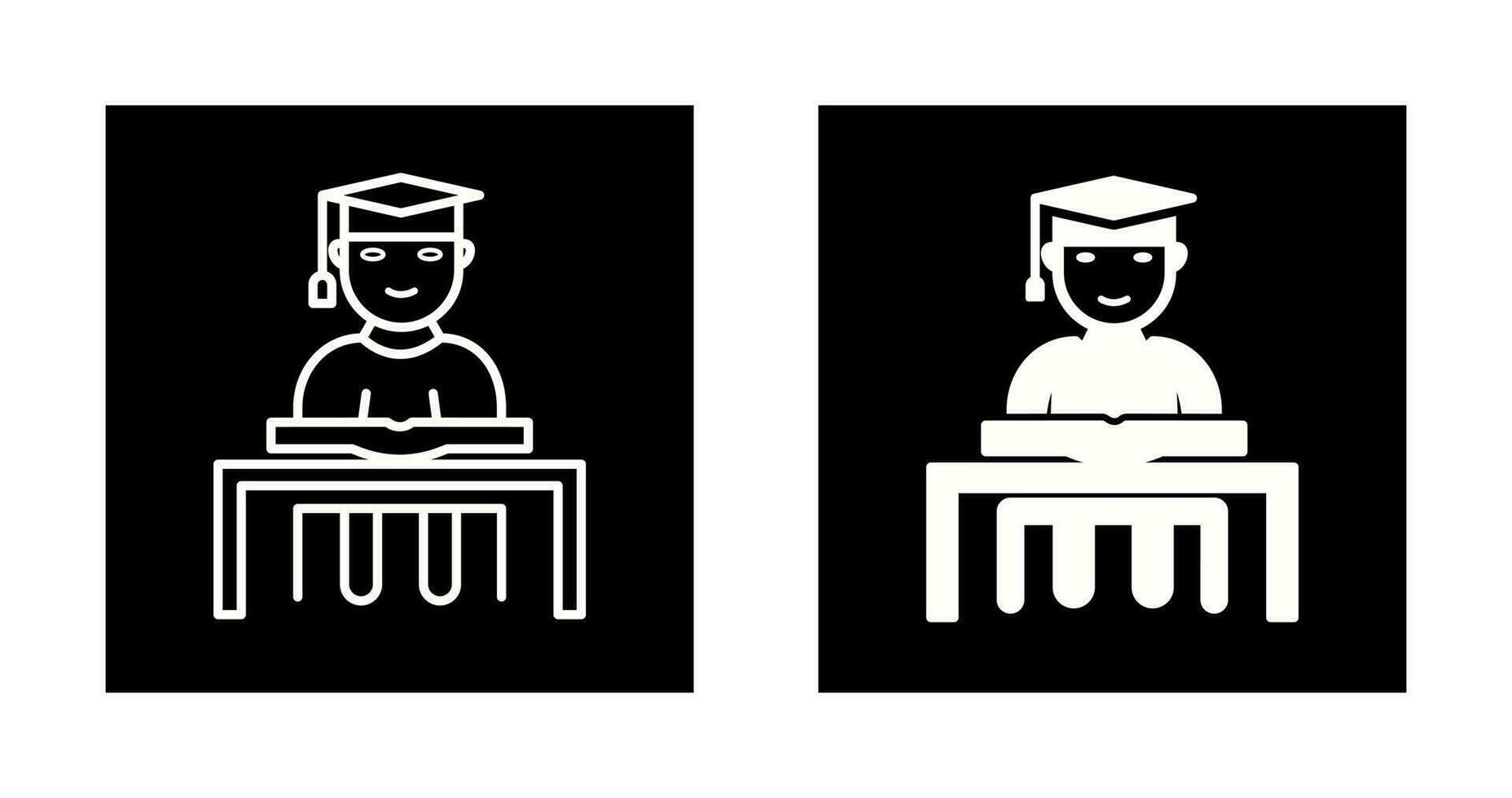Unique Studying on Desk Vector Icon