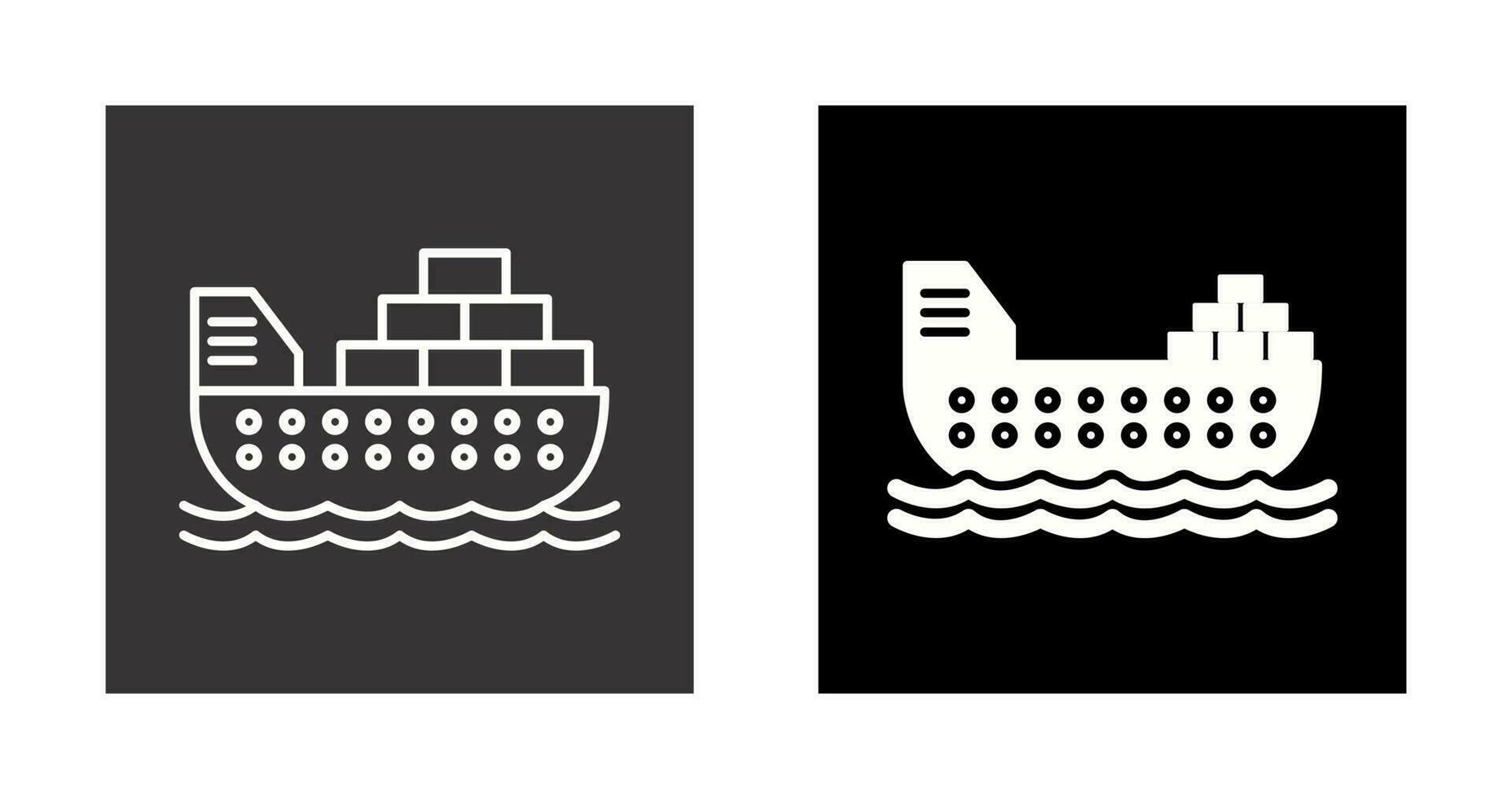 Cargo Ship Vector Icon