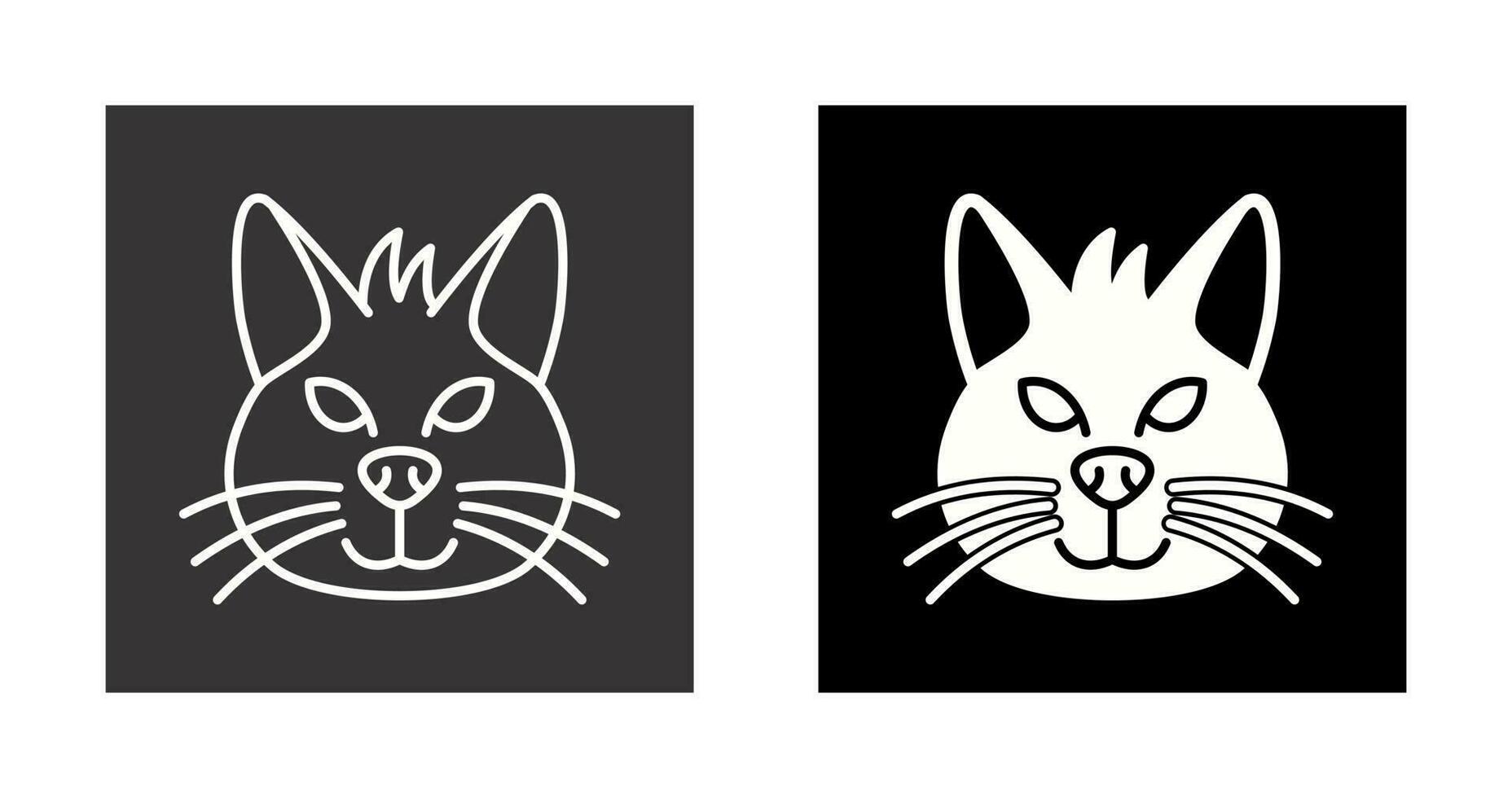 icono de vector de gato