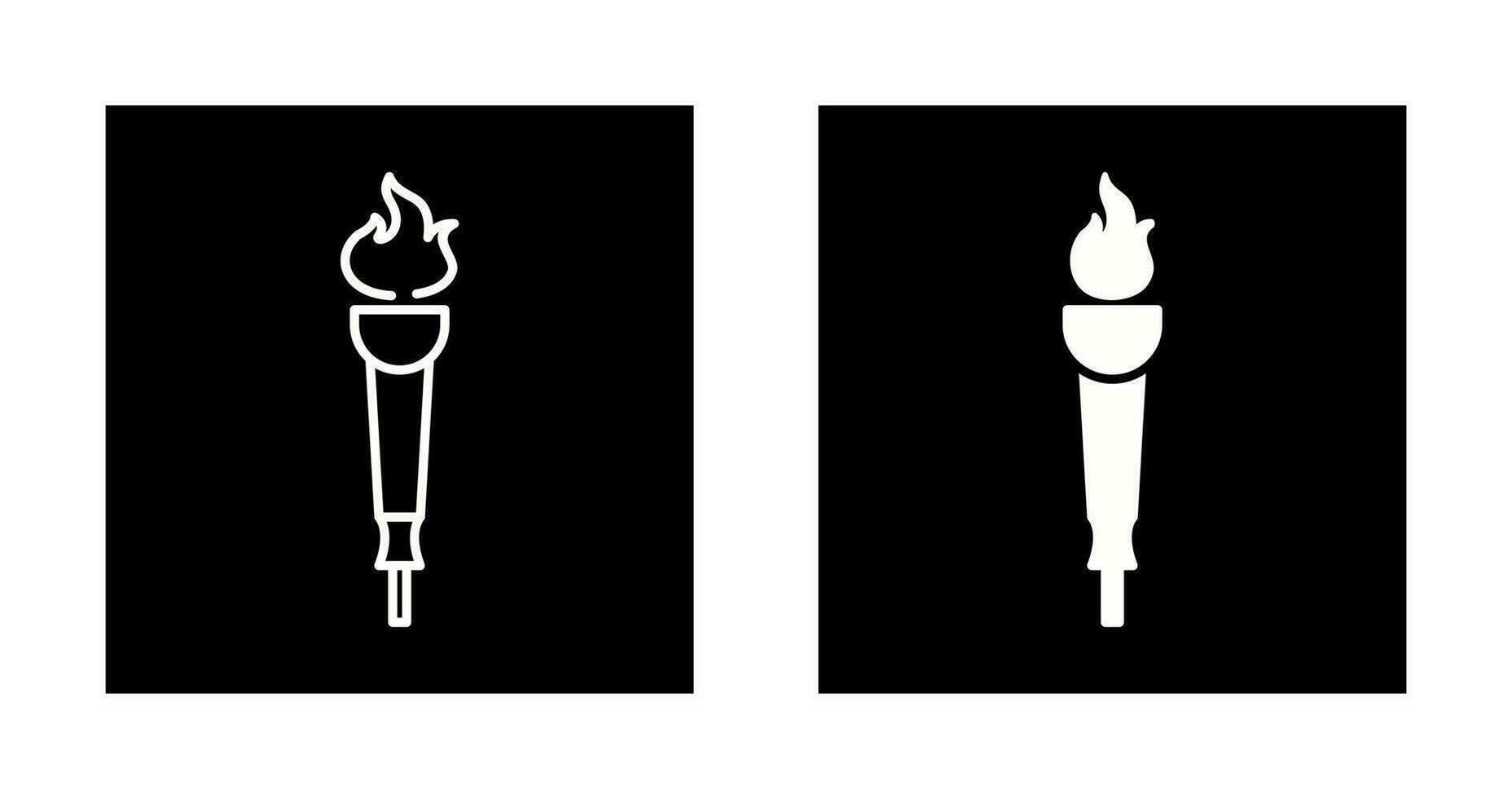 icono de vector de antorcha de museo