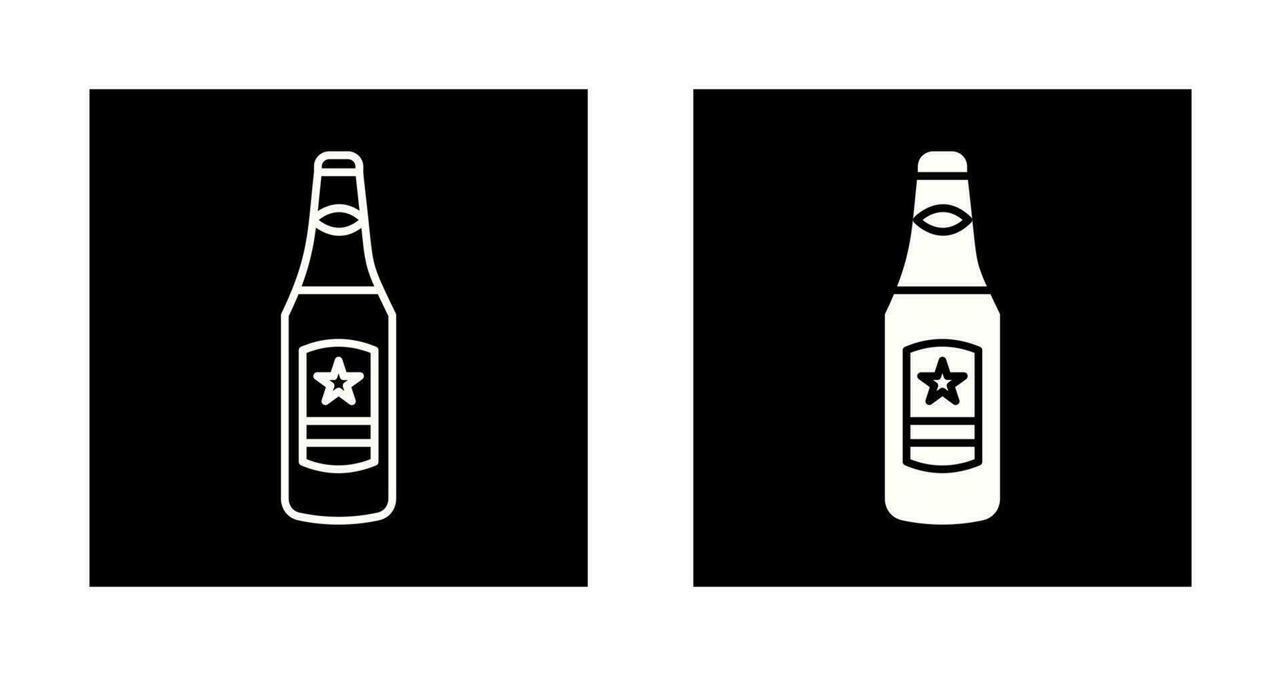 icono de vector de botella de cerveza