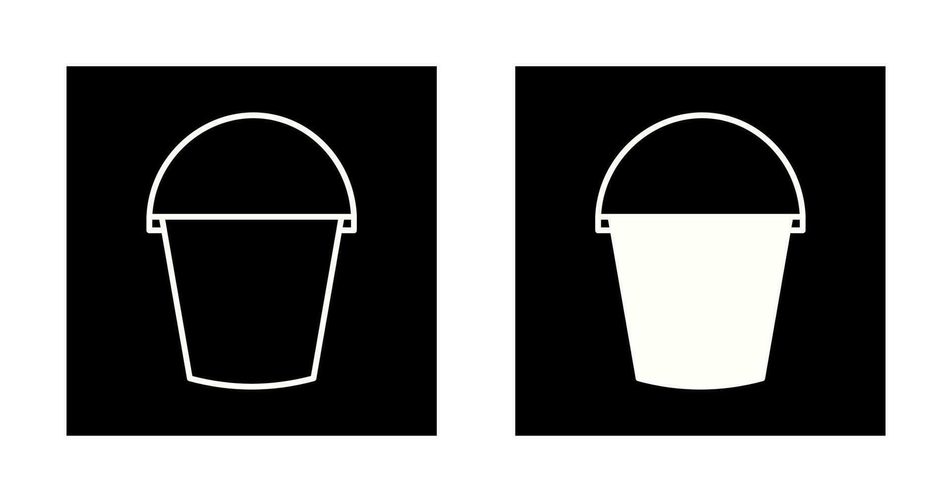 icono de vector de cubo de agua