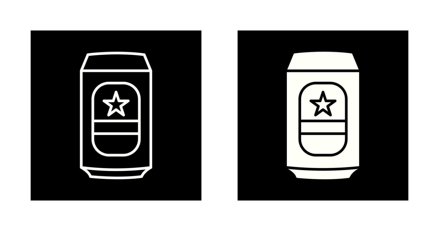 icono de vector de lata de cerveza