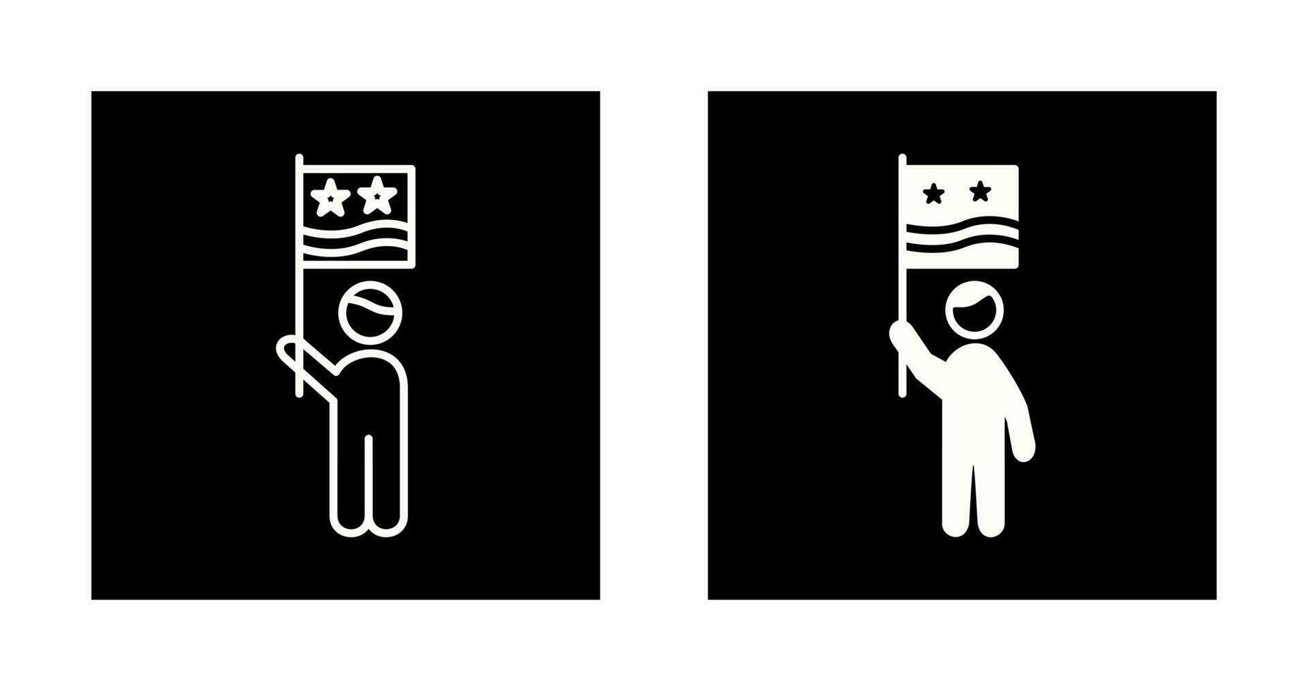icono de vector de bandera levantada