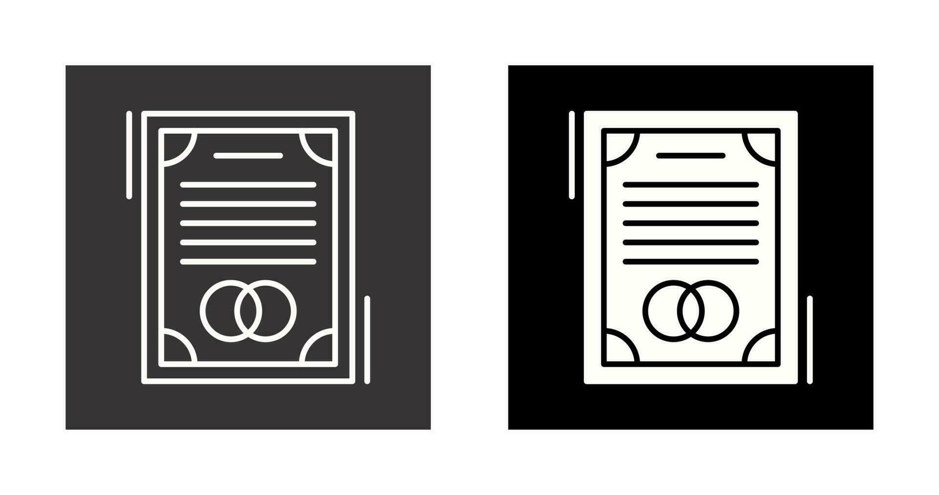 Wedding Contract Vector Icon