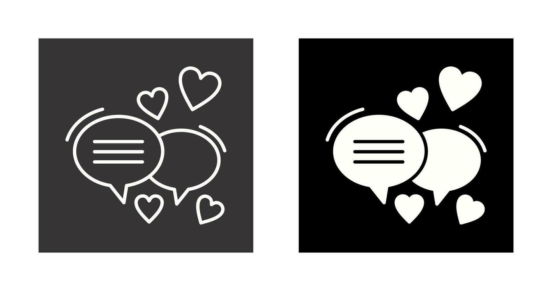 Love Chat Vector Icon