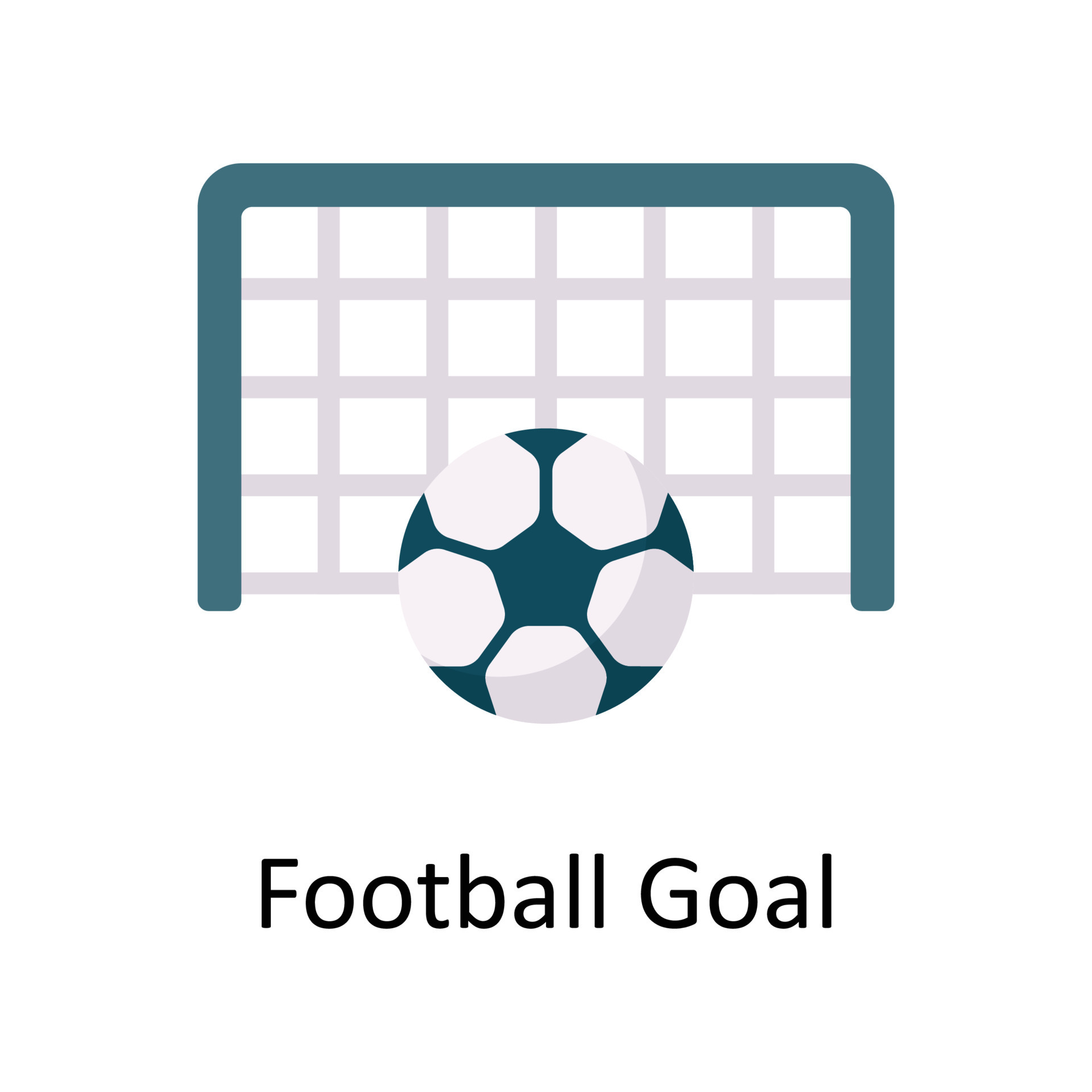 Football Goal Vector Flat Icon Design illustration. Sports and games
