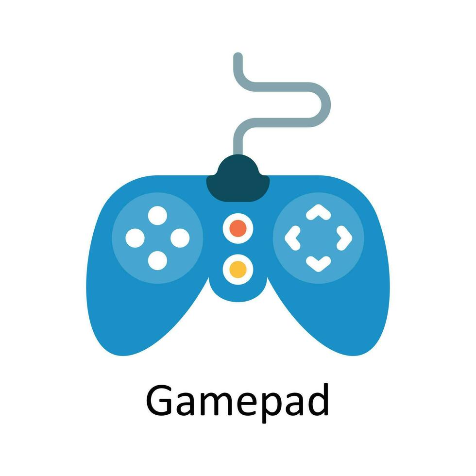gamepad vector plano icono diseño ilustración. Deportes y juegos símbolo en blanco antecedentes eps 10 archivo