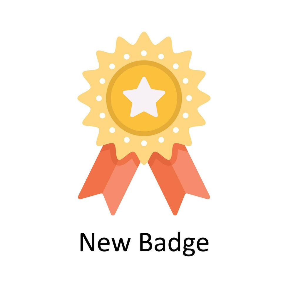 New Badge Vector  Flat Icon Design illustration. Ecommerce and shopping Symbol on White background EPS 10 File