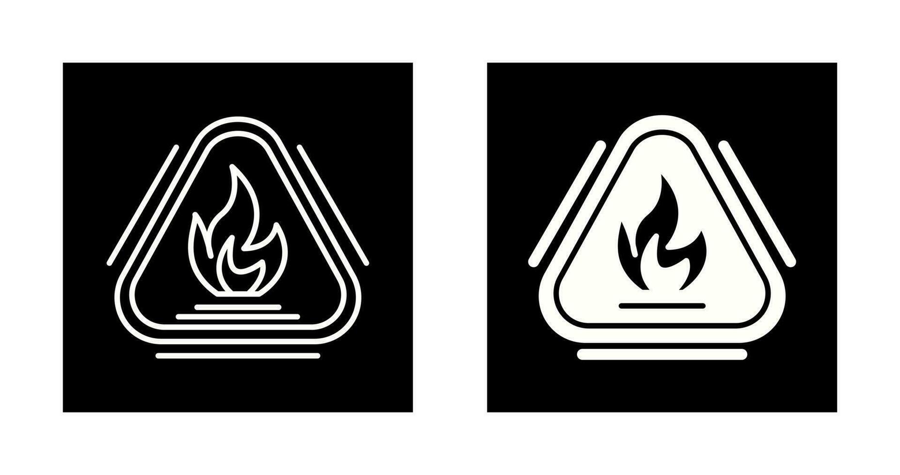 icono de vector de fuego de precaución