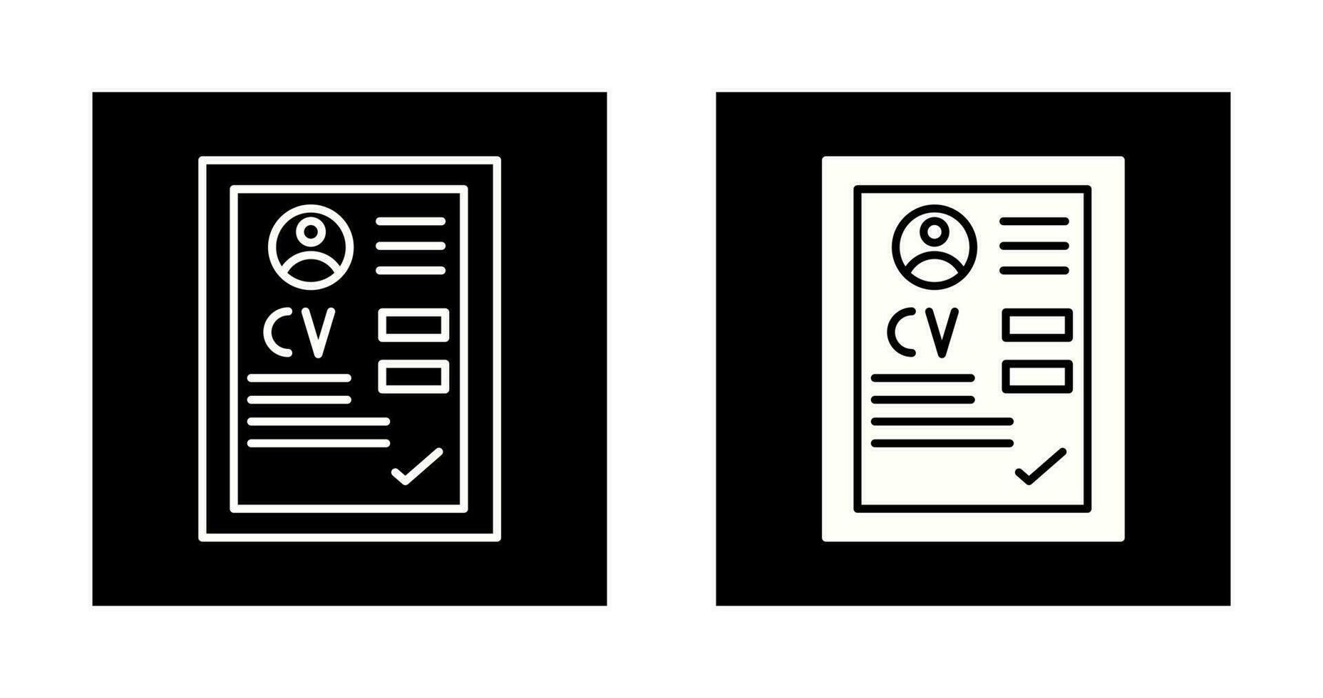 icono de vector de cv