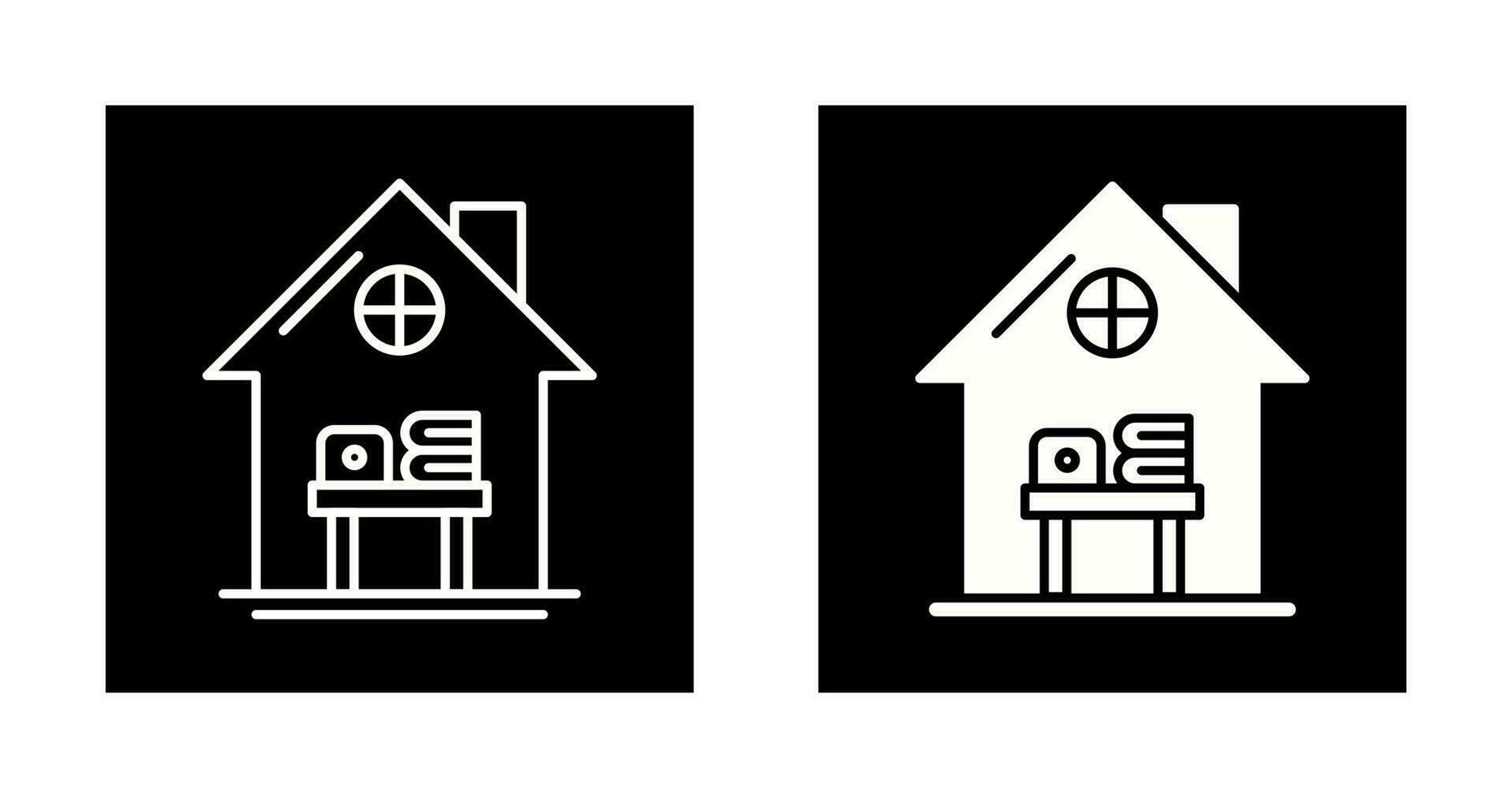 Home Work Place Vector Icon