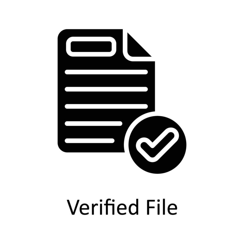 verificado archivo vector sólido icono diseño ilustración. usuario interfaz símbolo en blanco antecedentes eps 10 archivo