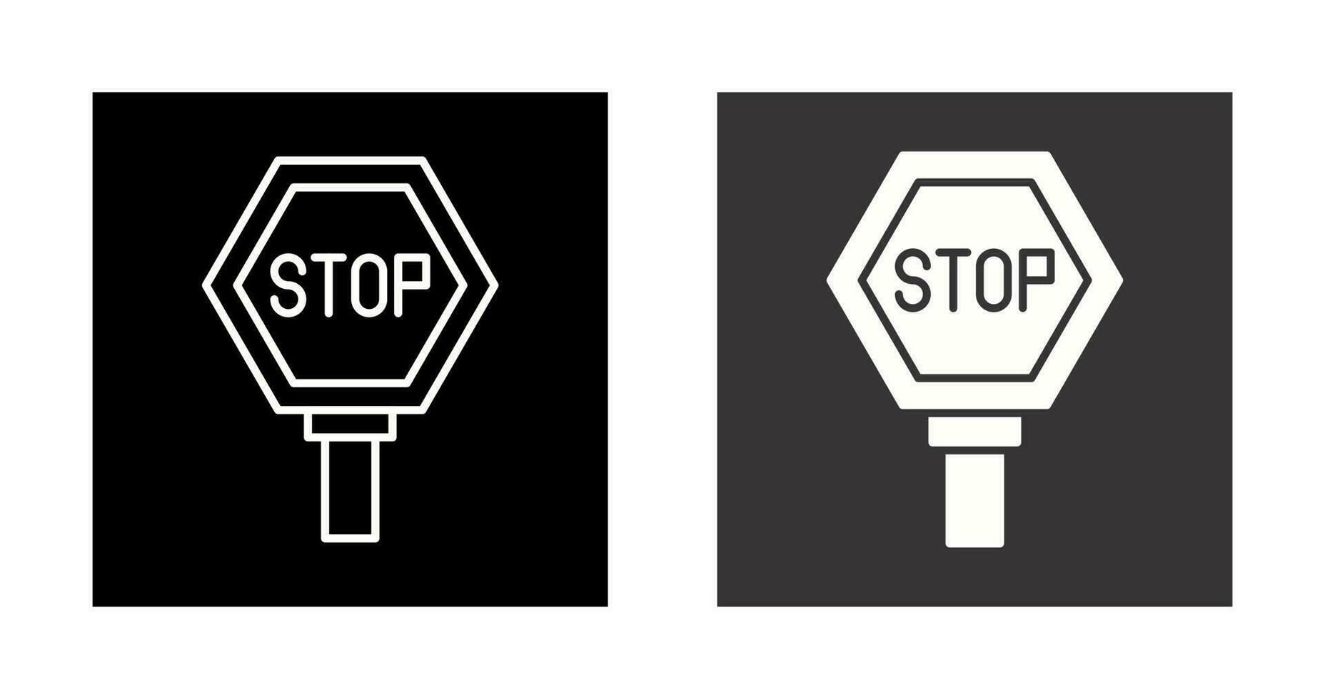 icono de vector de señal de stop