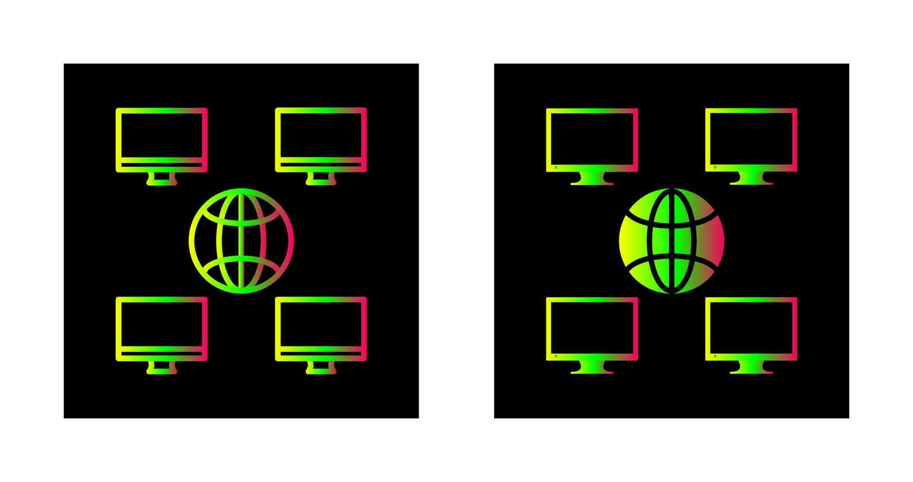 Unique Company Network Vector Icon