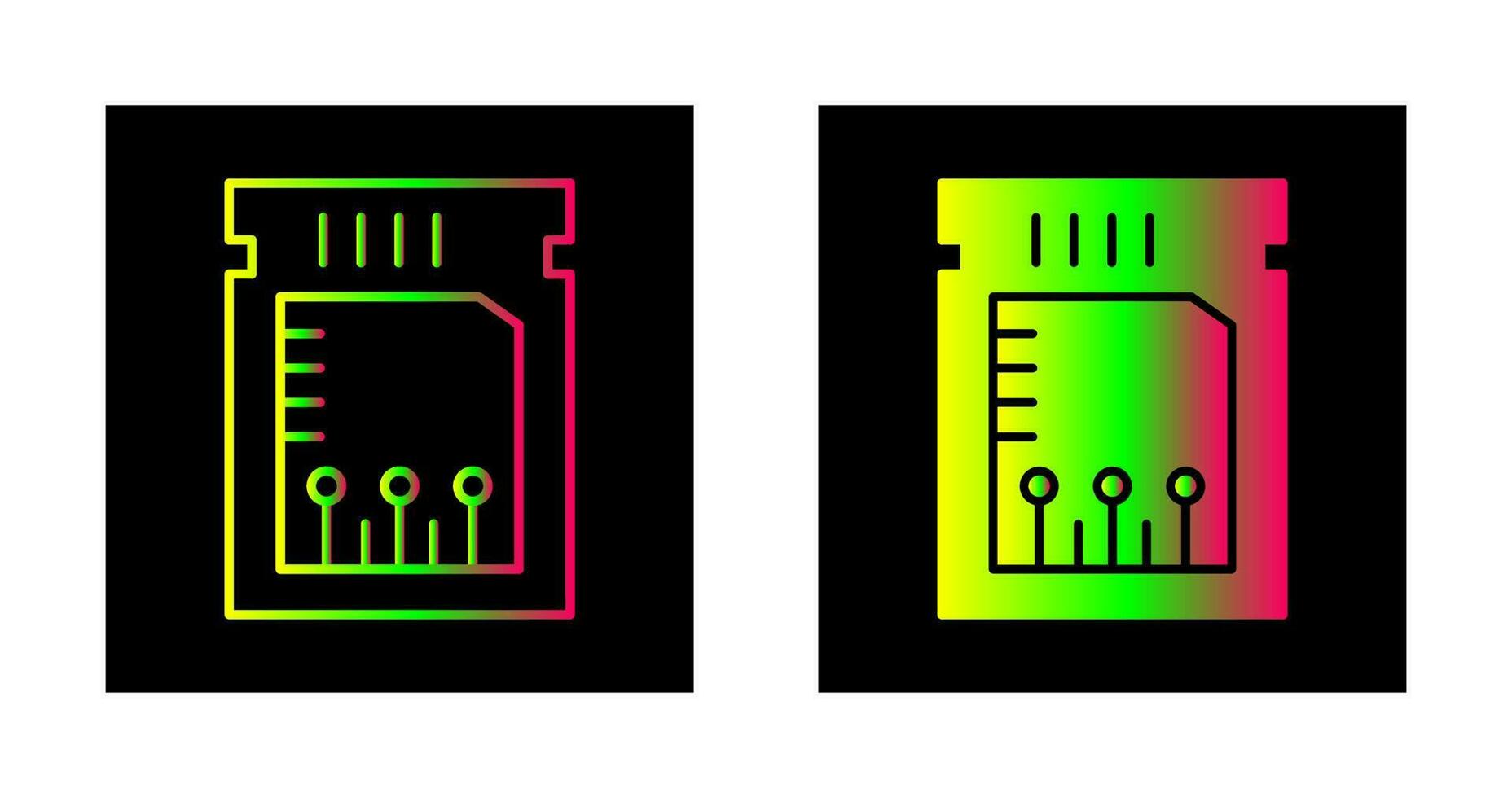 Unique Chip Vector Icon