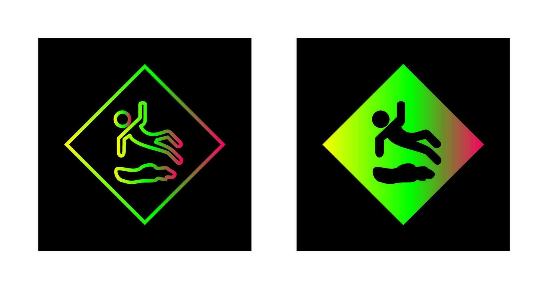 Danger of Slipping Vector Icon