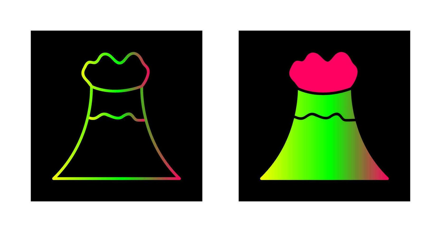 icono de vector de volcán