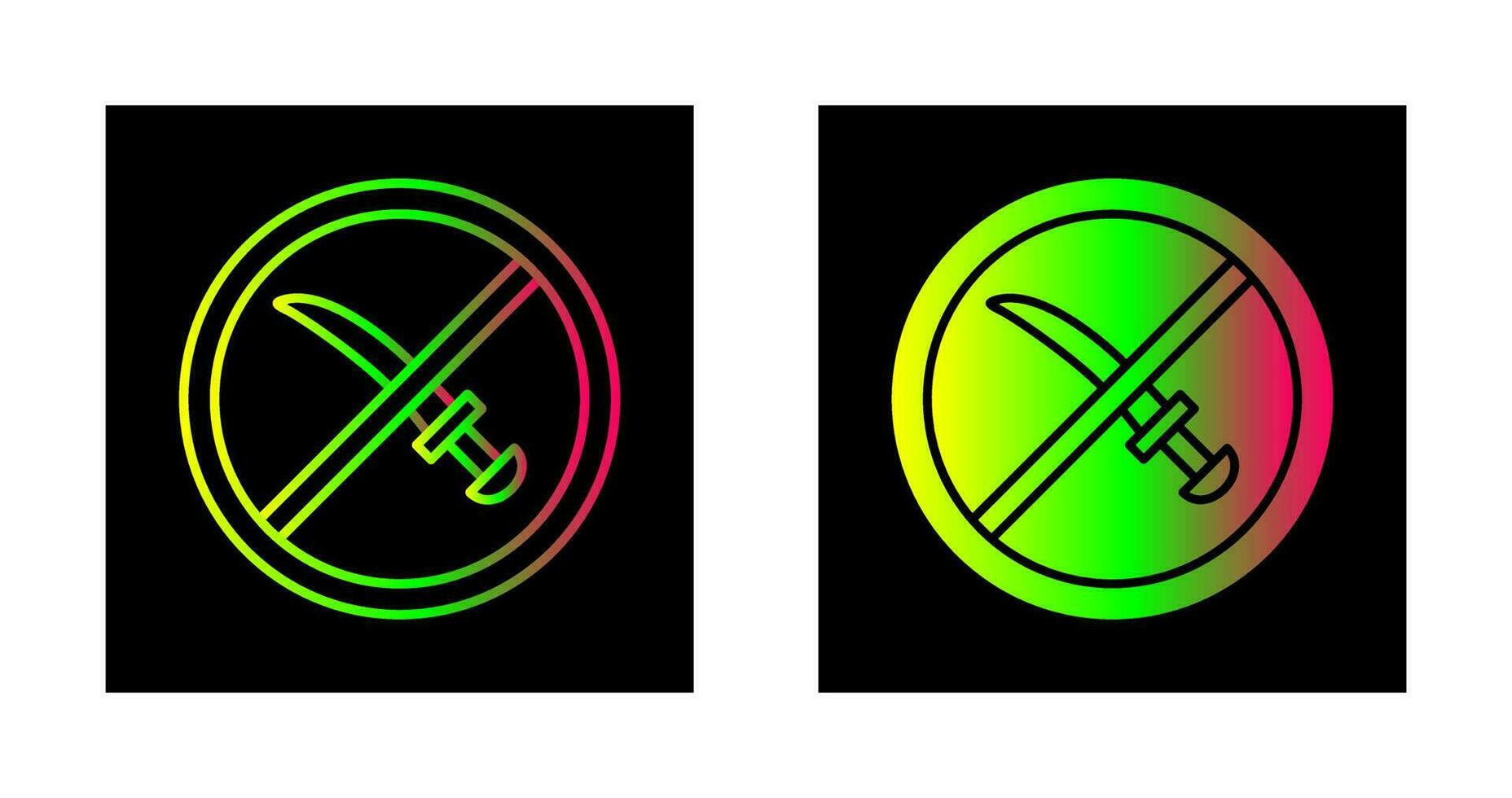 No Weapons Vector Icon