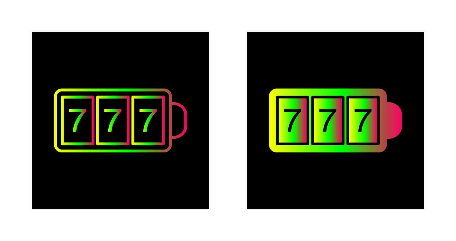 Slot Machine with Sevens Vector Icon