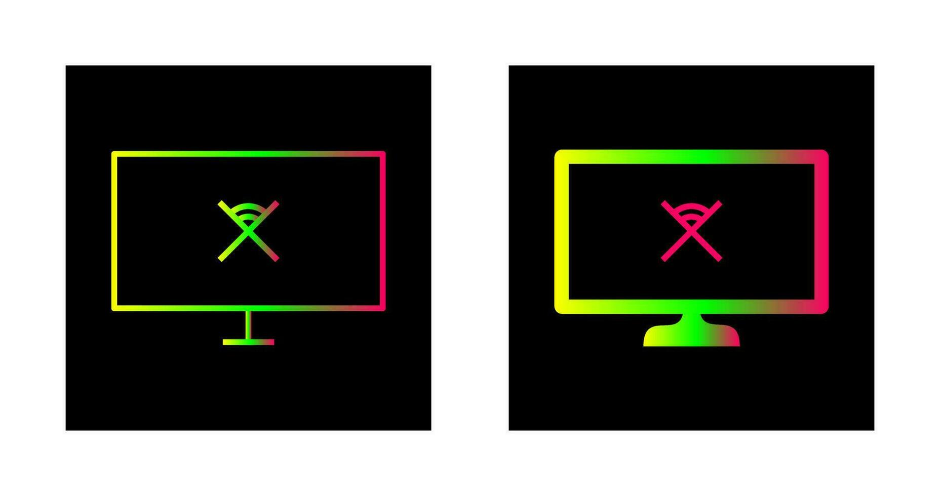 Unique Disconnected Network Vector Icon