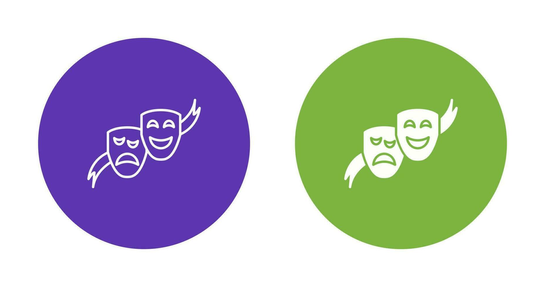 Theater Masks Vector Icon