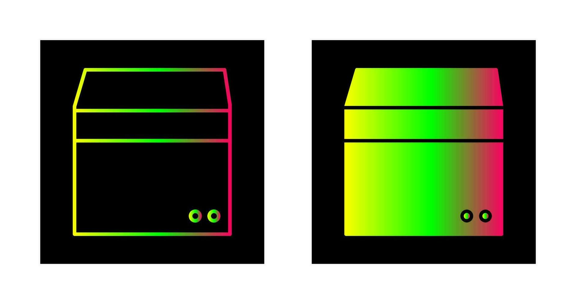 icono de vector de caja única