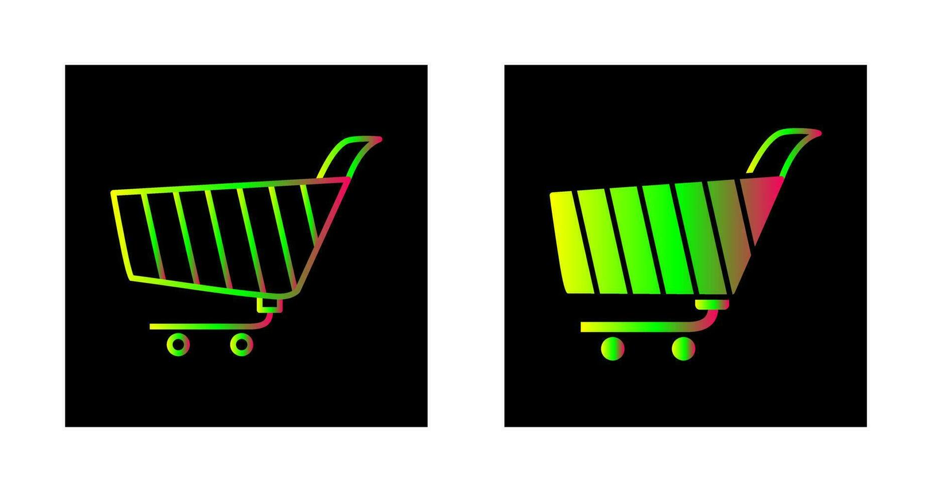 icono de vector de carrito de compras único