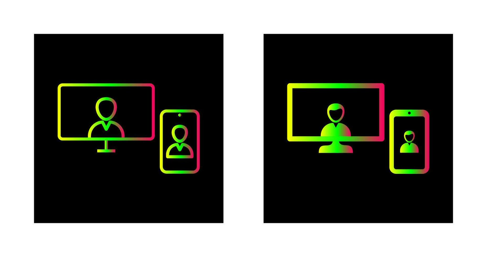 Unique Video Call Vector Icon