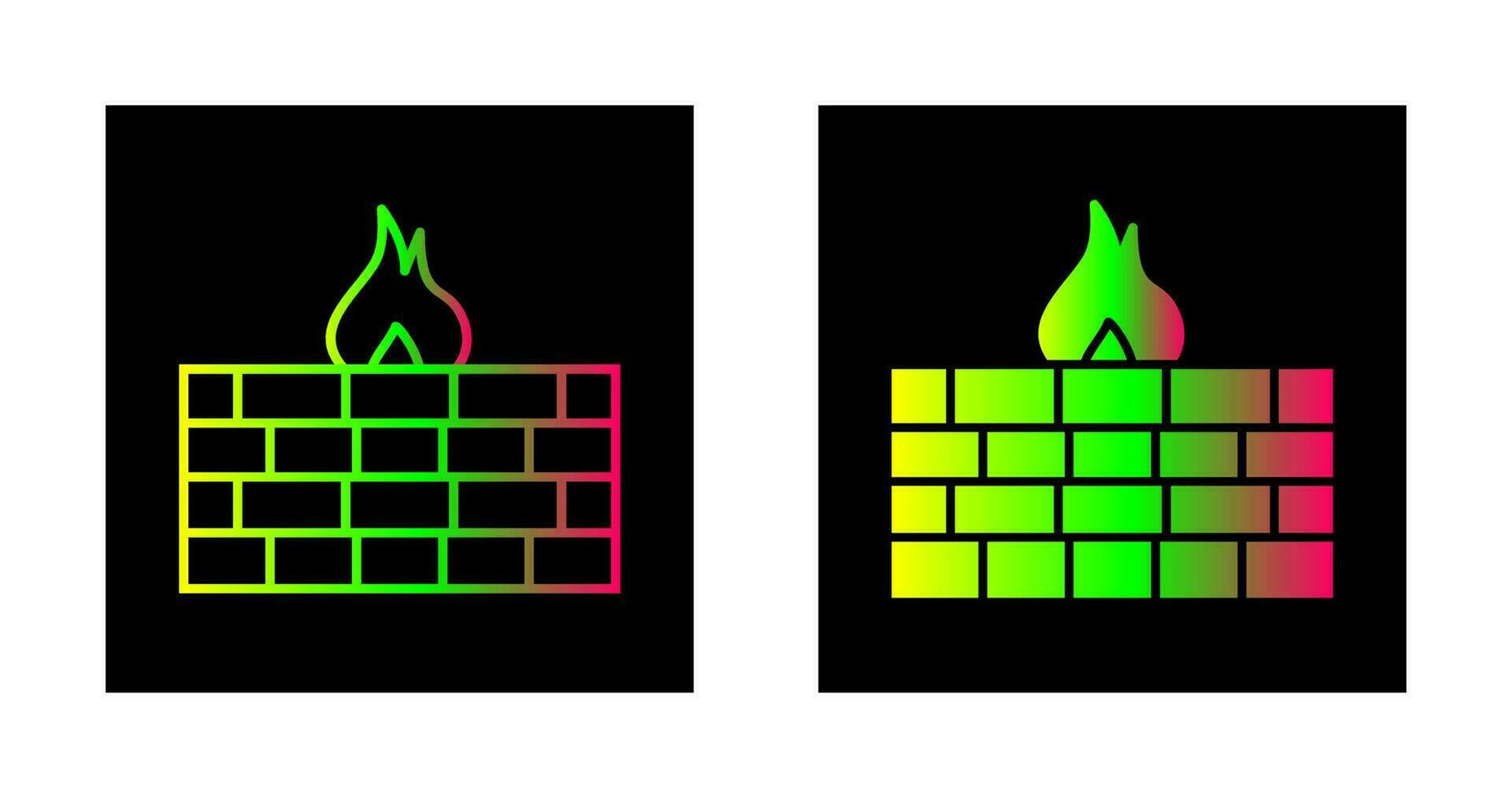 Unique Firewall Vector Icon