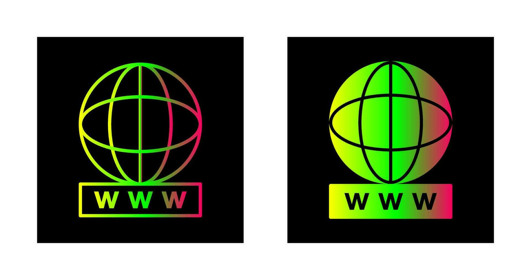 icono de vector de world wide web único