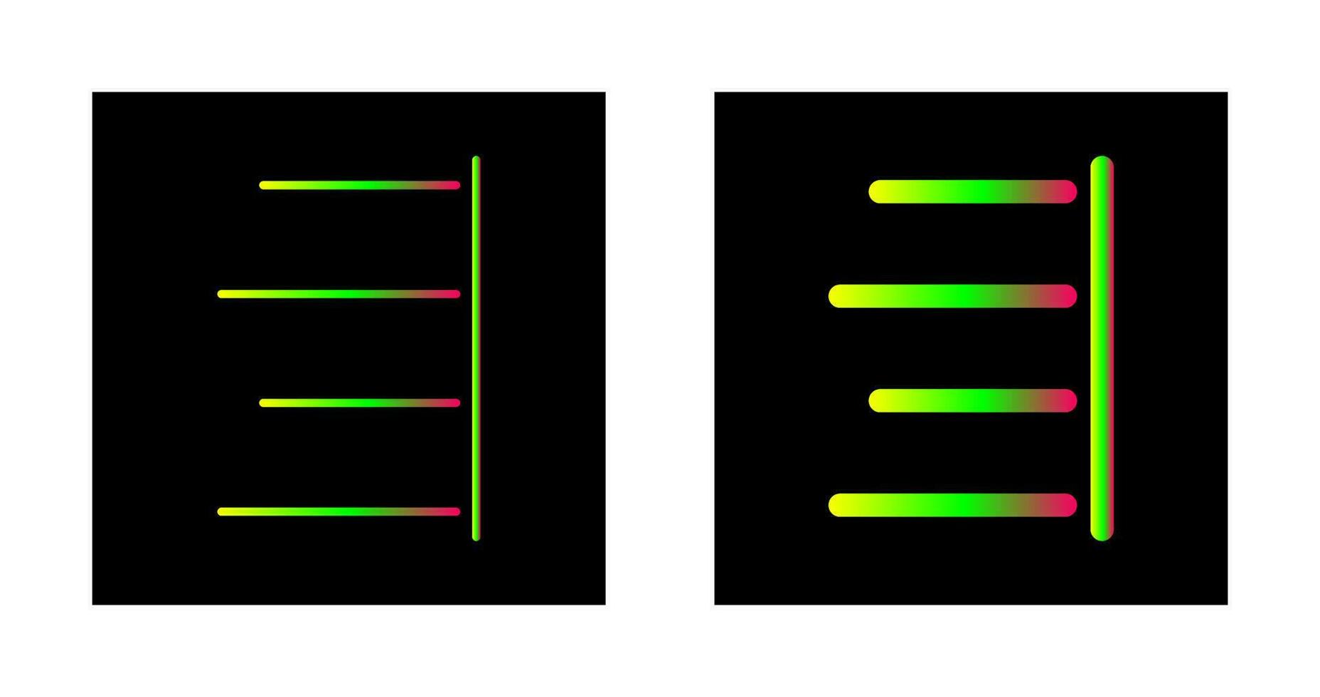 Unique Right Align Vector Icon