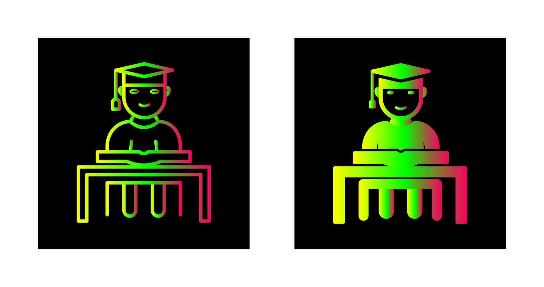 Unique Studying on Desk Vector Icon