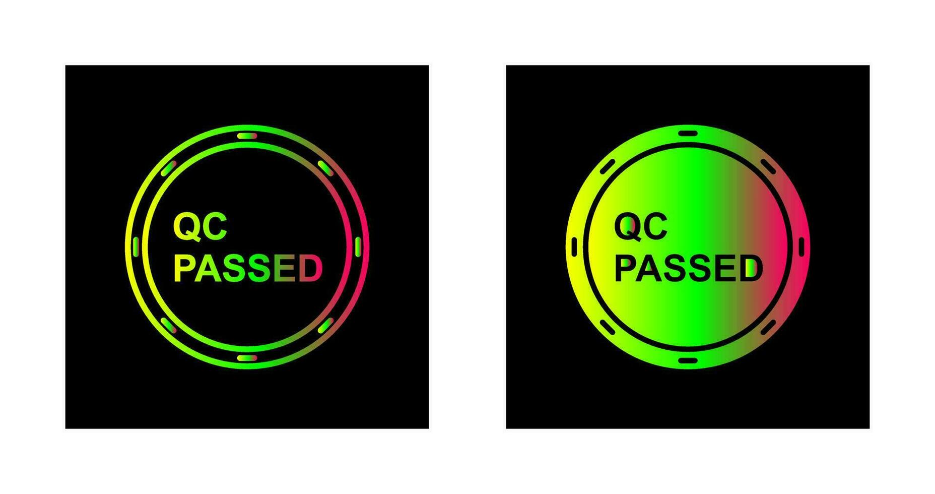 Unique QC Passed Vector Icon