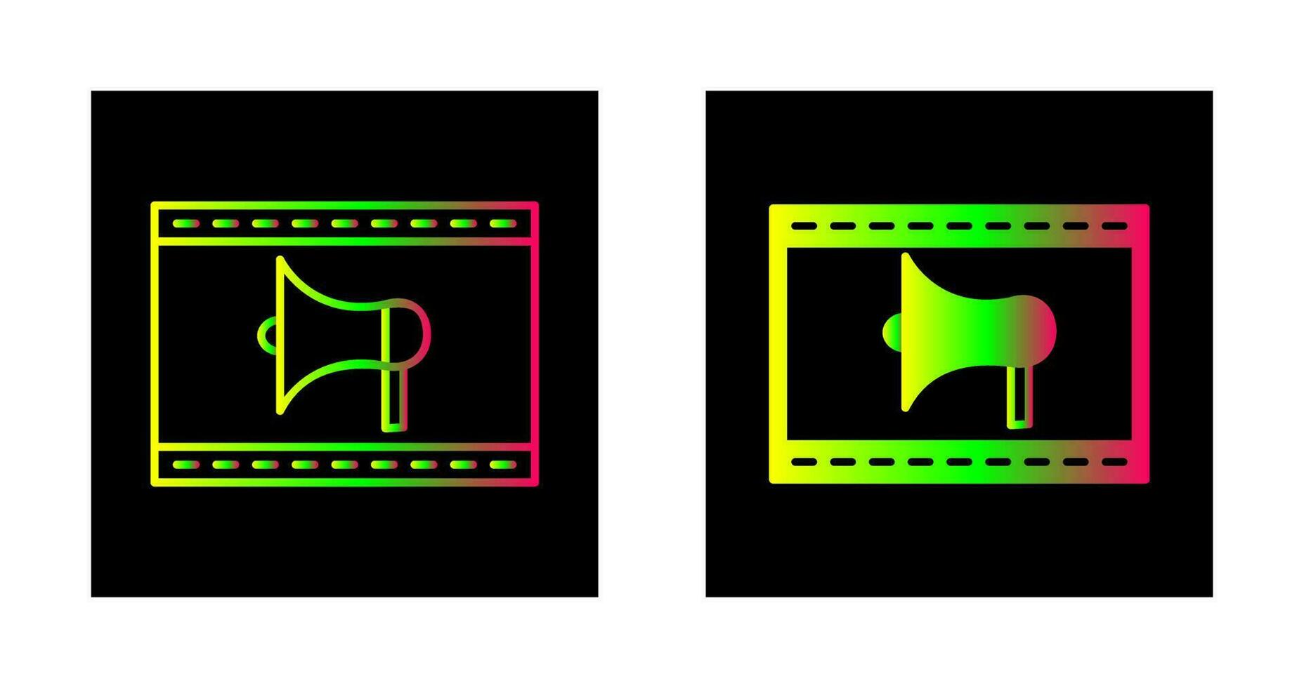 icono de vector de anuncios de internet único