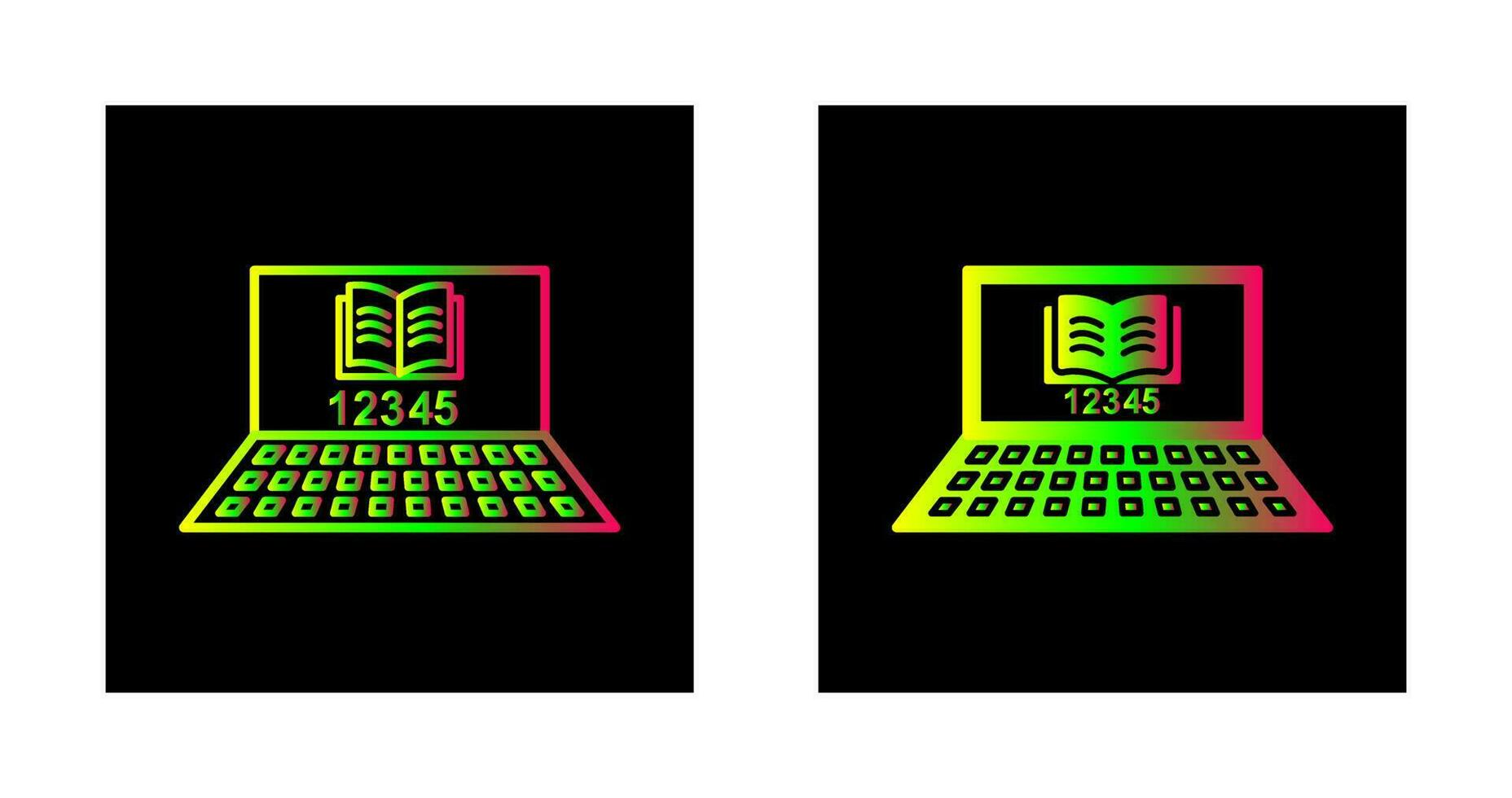 Unique Online Study Vector Icon