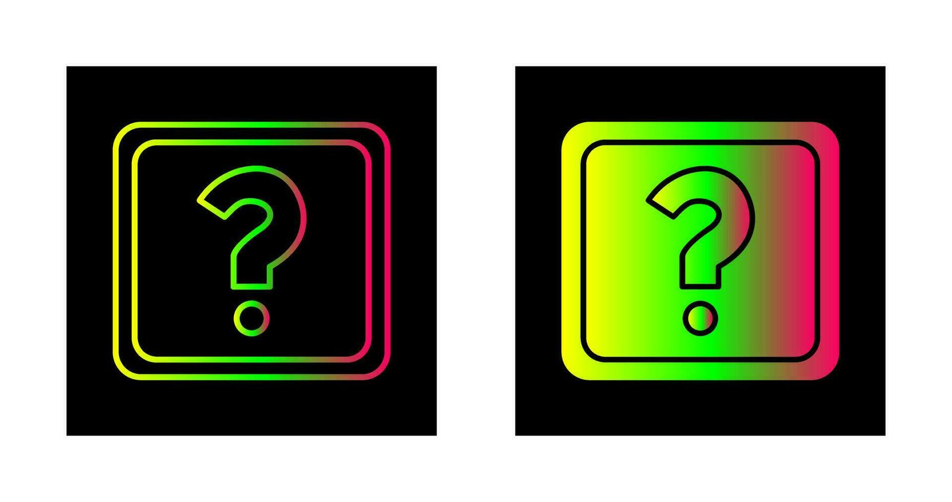 Unique Question Mark Vector Icon