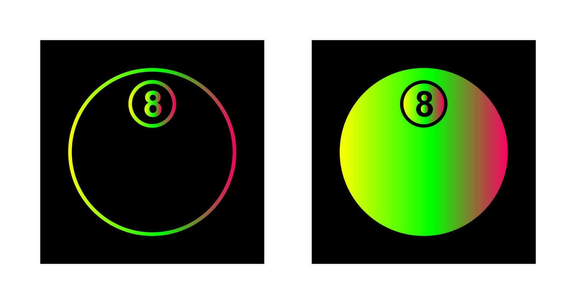 Unique Eight Ball Vector Icon
