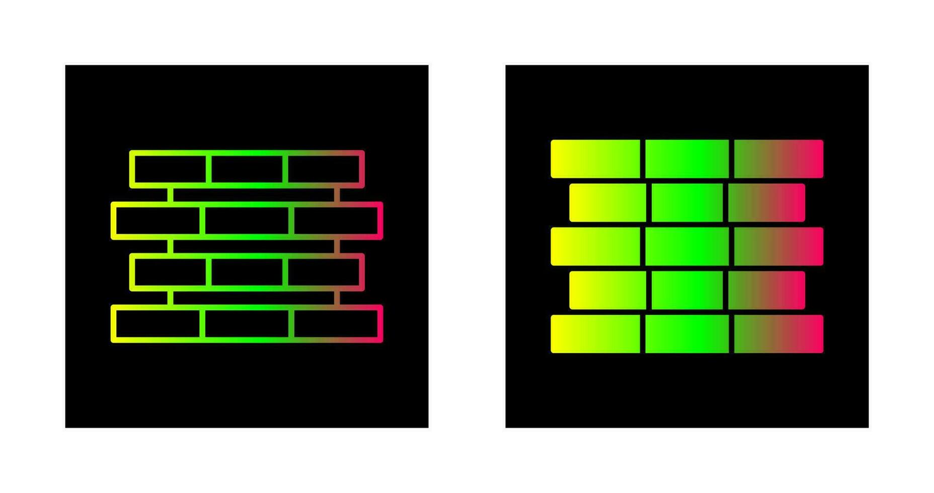 icono de vector de ladrillos únicos