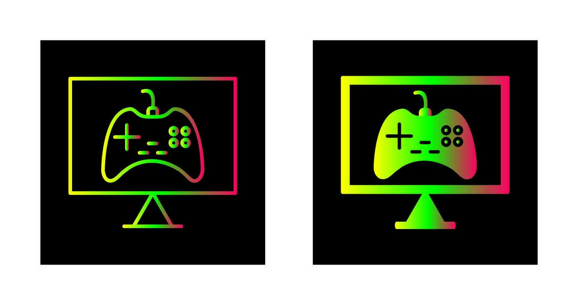 icono de vector de juegos en línea único