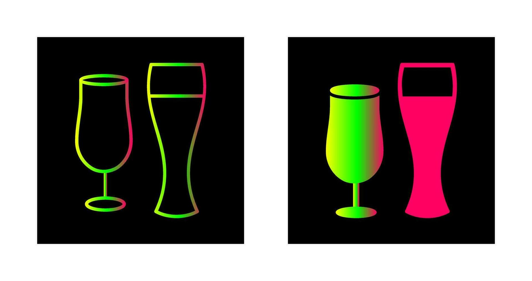 Unique Beer Glasses Vector Icon