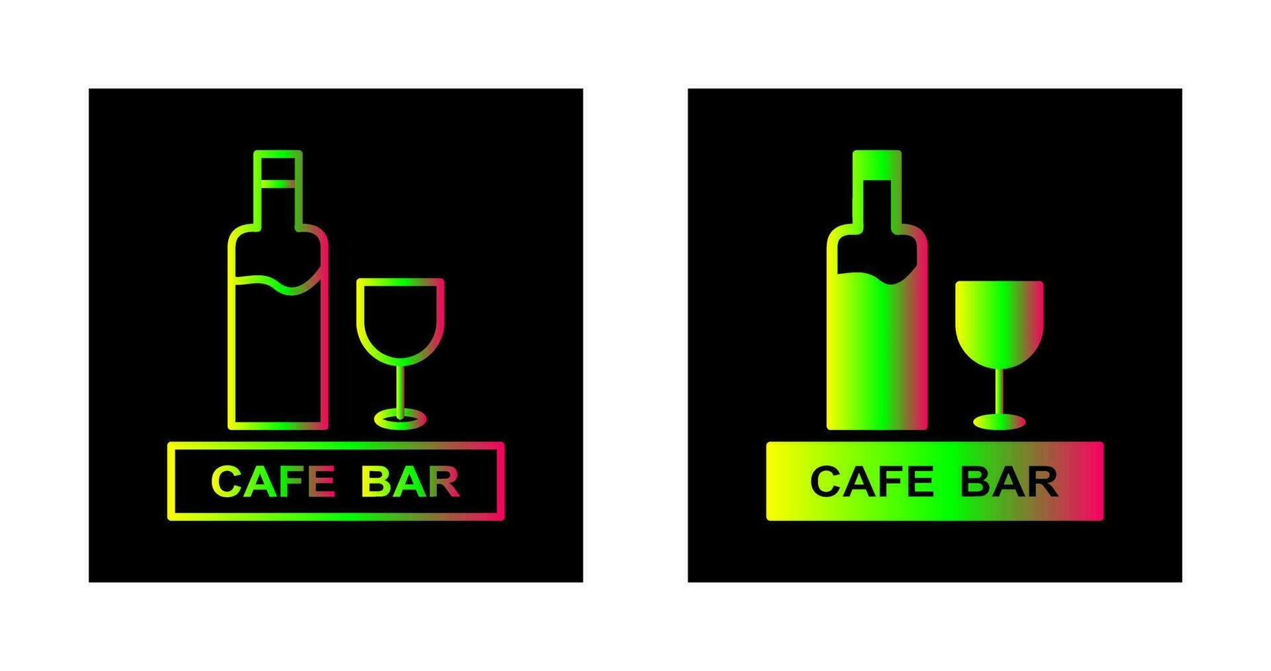 Unique Drinks Cafe Vector Icon