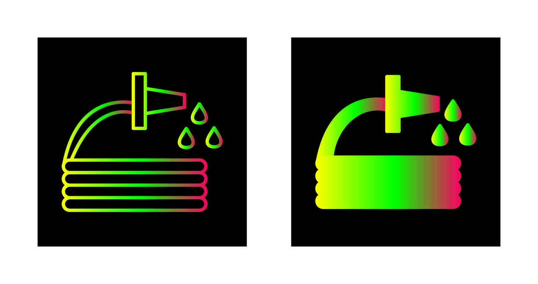 icono de vector de manguera de agua único