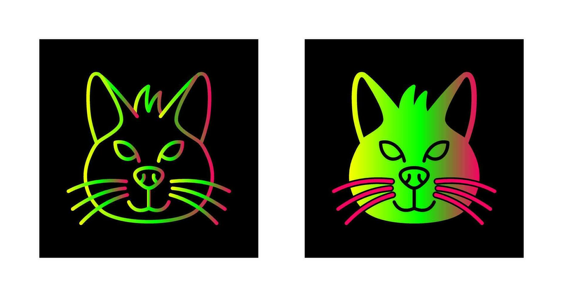 icono de vector de gato