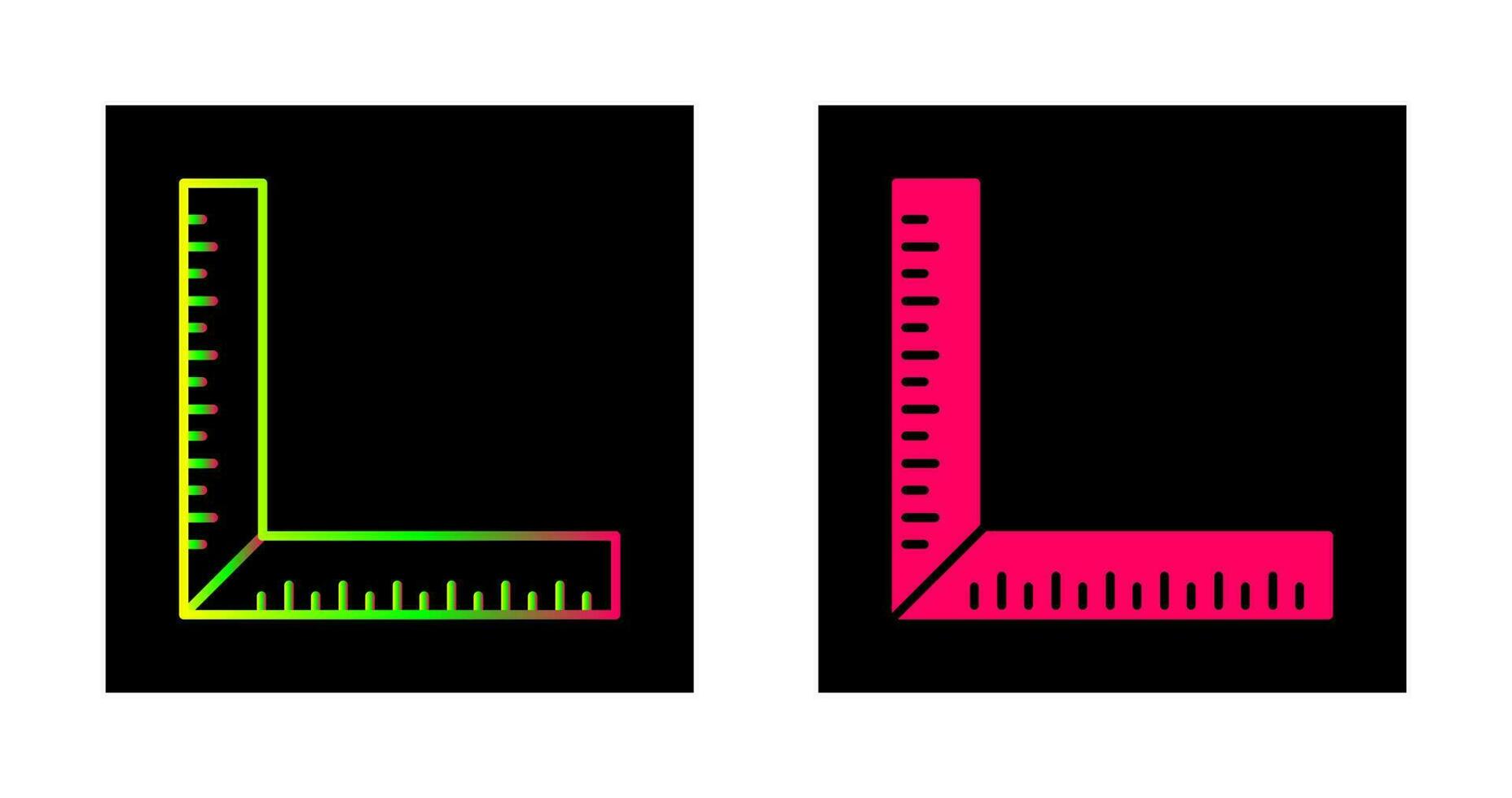 icono de vector de regla cuadrada