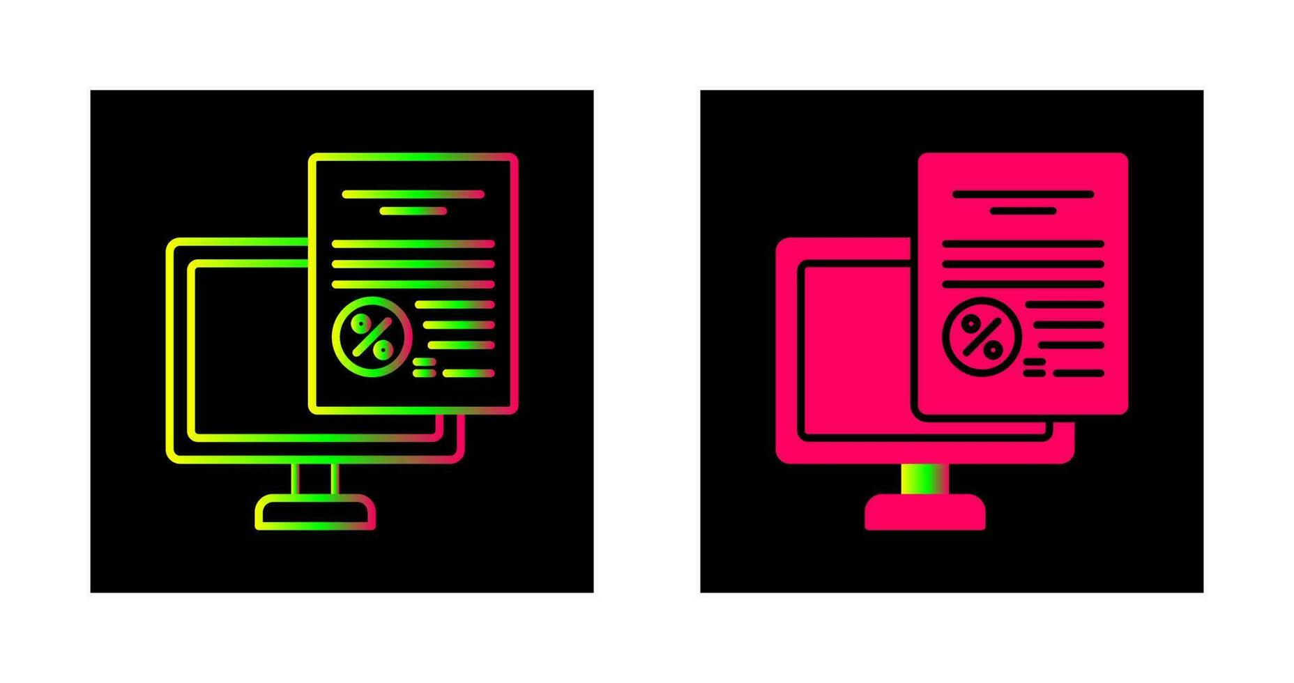Online Tax Vector Icon
